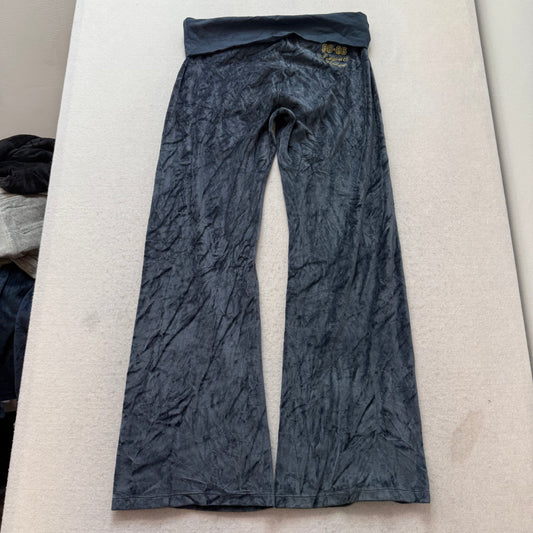 Victoria's Secret PINK Women Dark Gray Flare Yoga Pant Foldover Waistband Size M