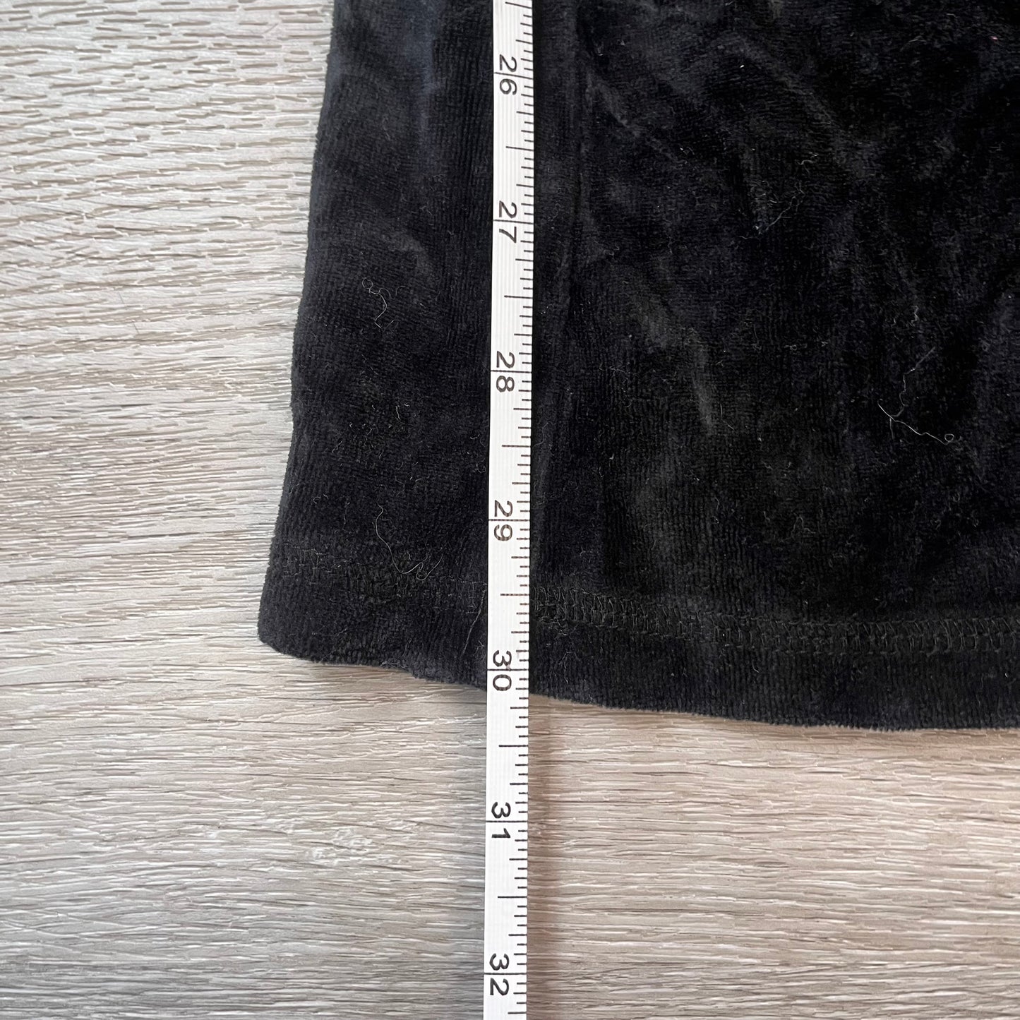 Vintage Juicy Couture Women's Jet Black Velour Wide Leg Track Pant Logo Size L