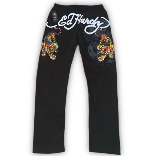 ED HARDY “CRAWLING TIGER” BLACK PANTS - Clean Curriculums 