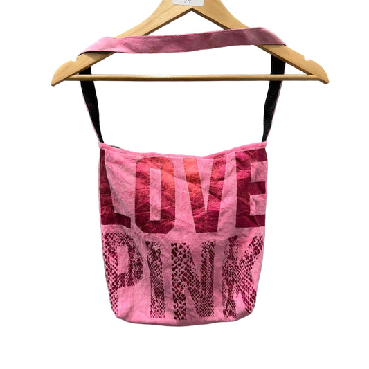 PINK by Victoria's Secret Pink Velour Casual Wear Logo Preppy Shoulder Tote Bag