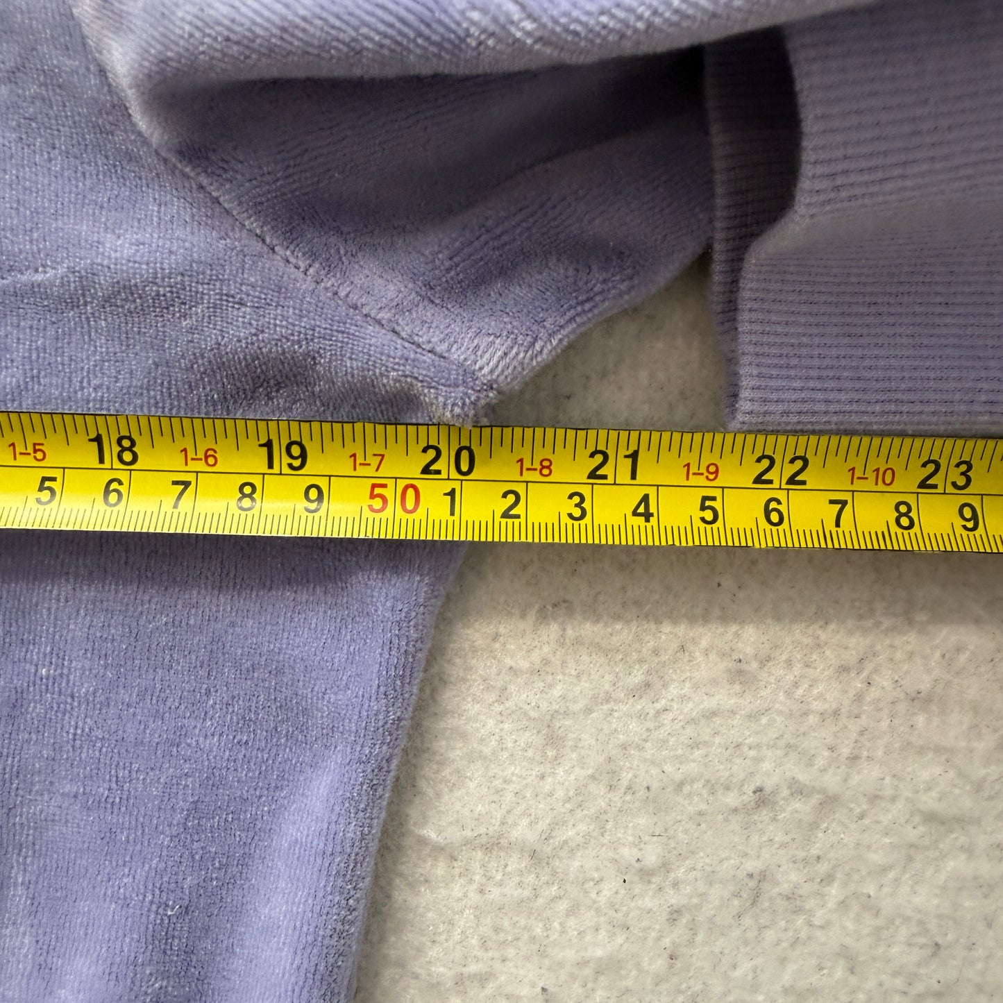 Vintage Juicy Couture Womens Light Purple Velour Zip-Up Hoodie Drawstring Size L