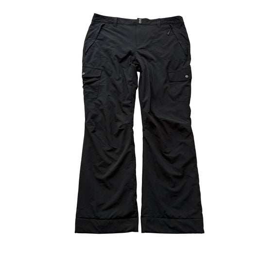 Eddie Bauer Travex Women Black Fleece-Lined Cargo Pant Snap Flap Pocket Size T14