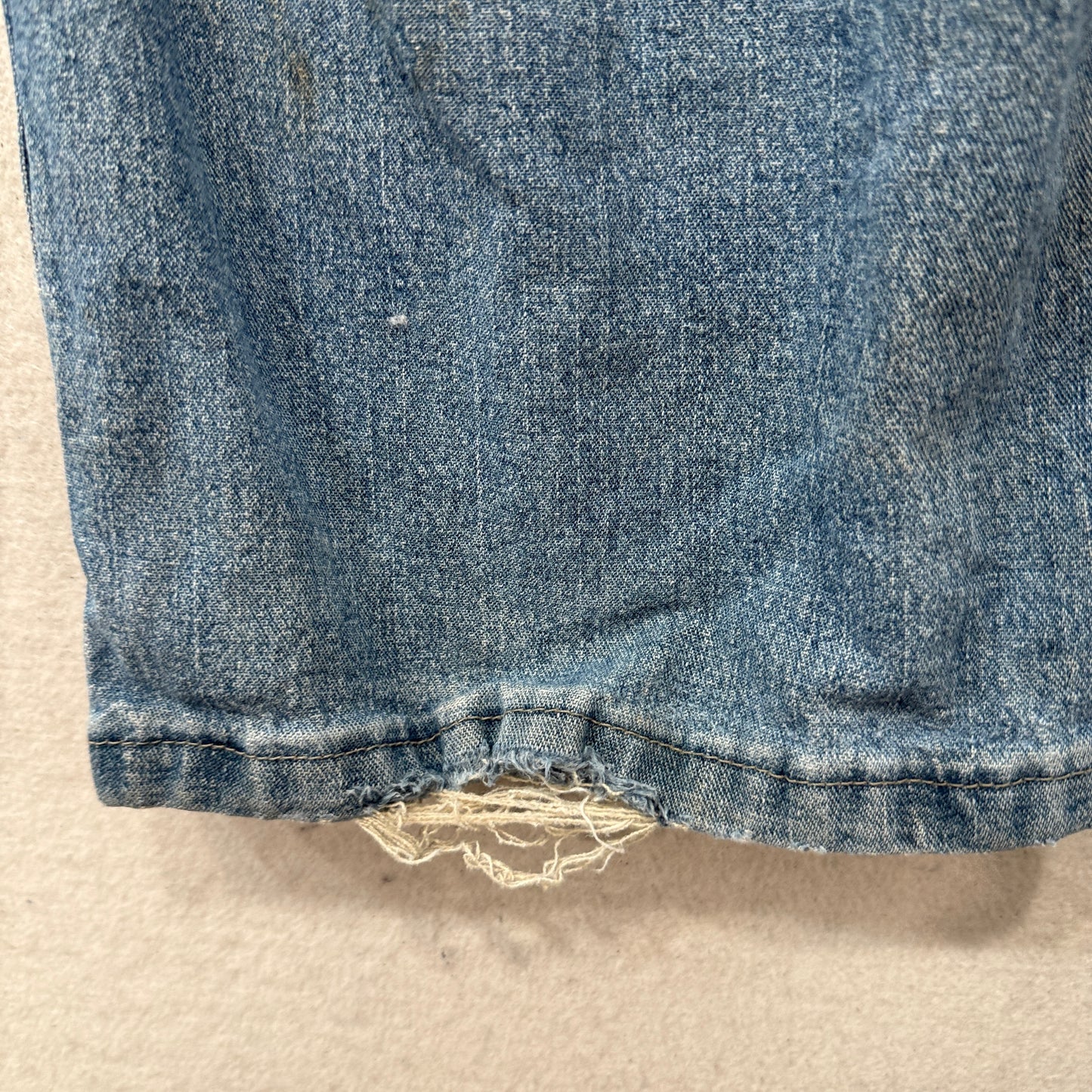 Wrangler Men Blue Straight Fit Carpenter Denim Jeans Work Wear Pocket Size 38x30