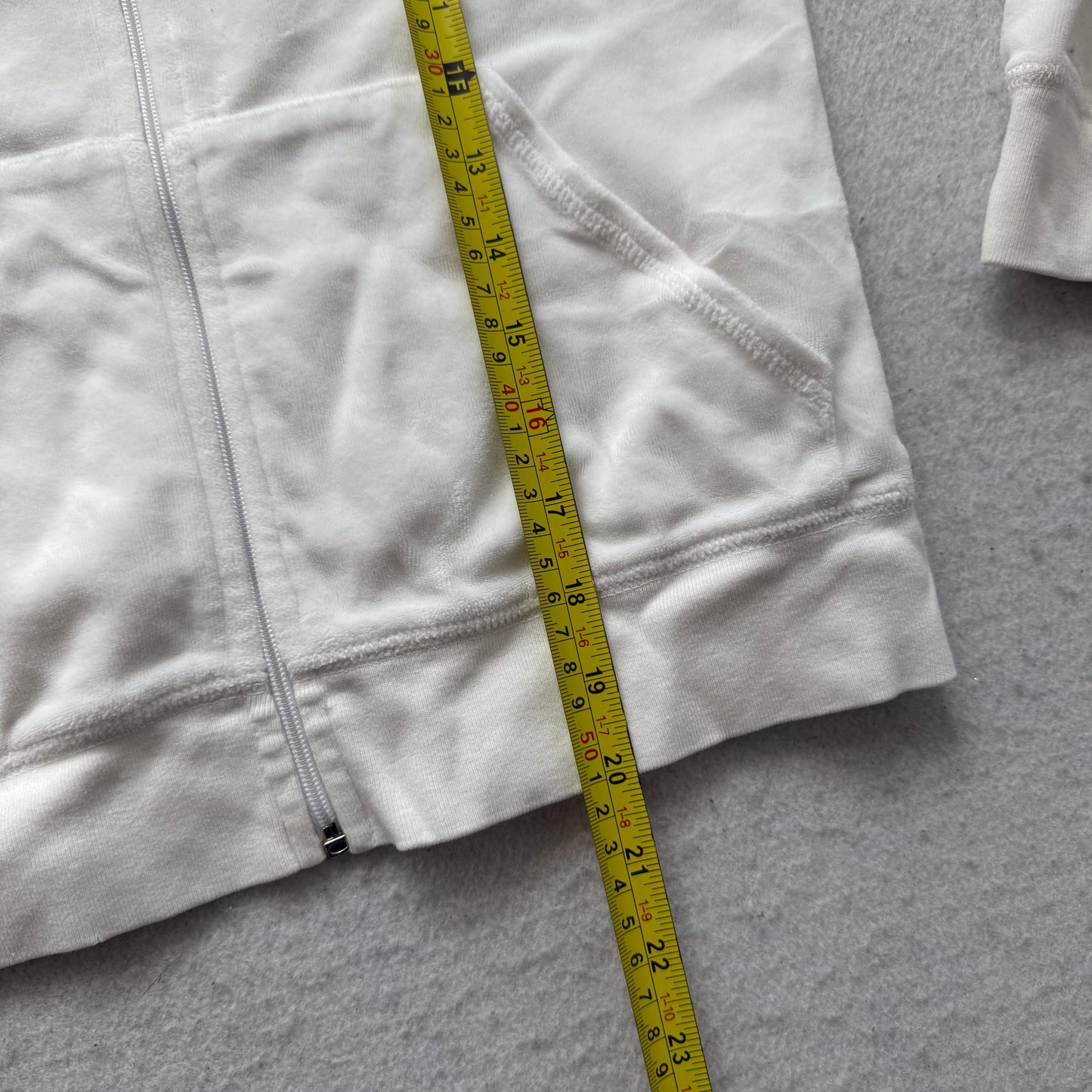 2003 Vintage Juicy Couture Scottie Dogs Womens White Velour Tracksuit Set Size M
