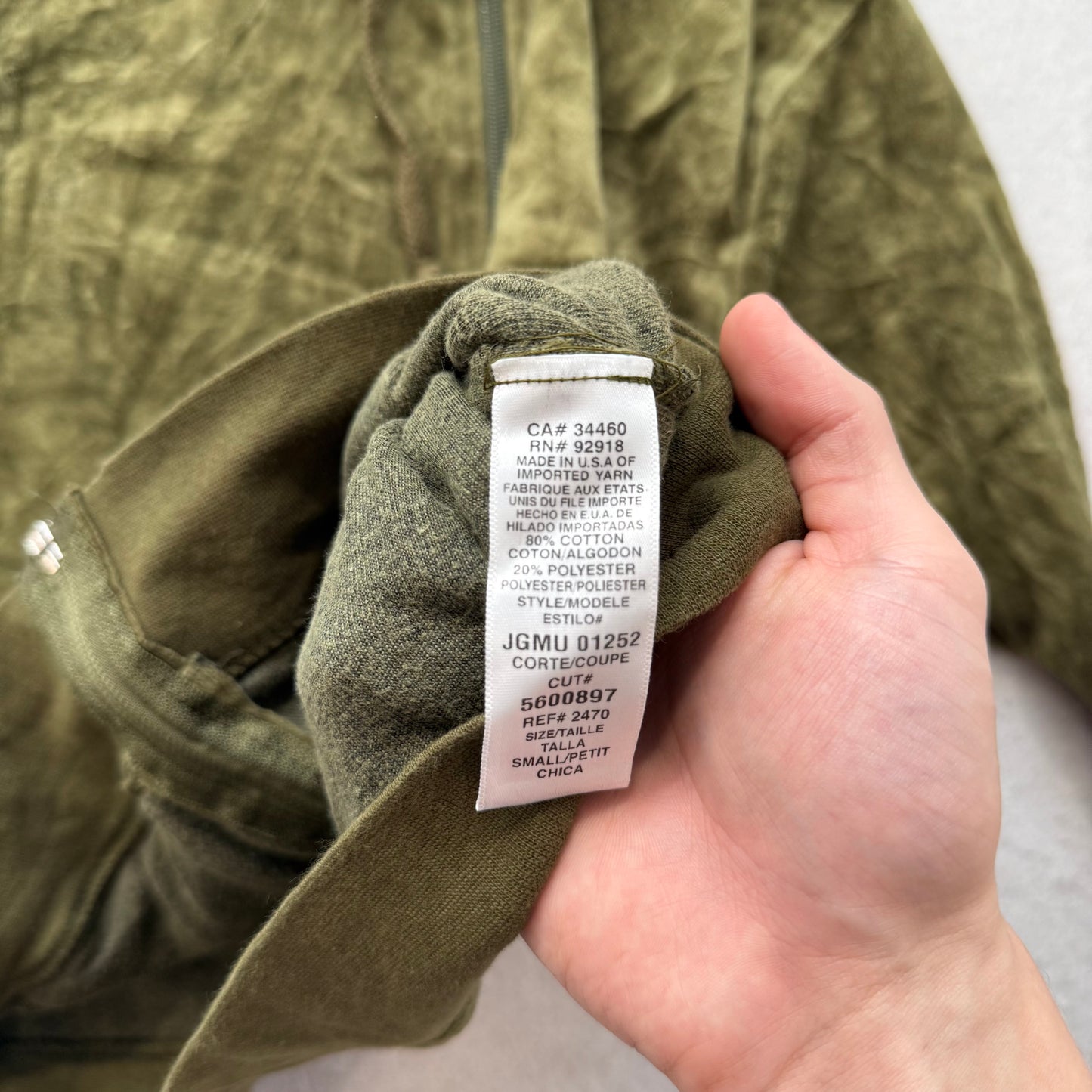 Vintage Juicy Couture Womens Olive Green Velour Zip-Up Hoodie Pockets Y2K Size S
