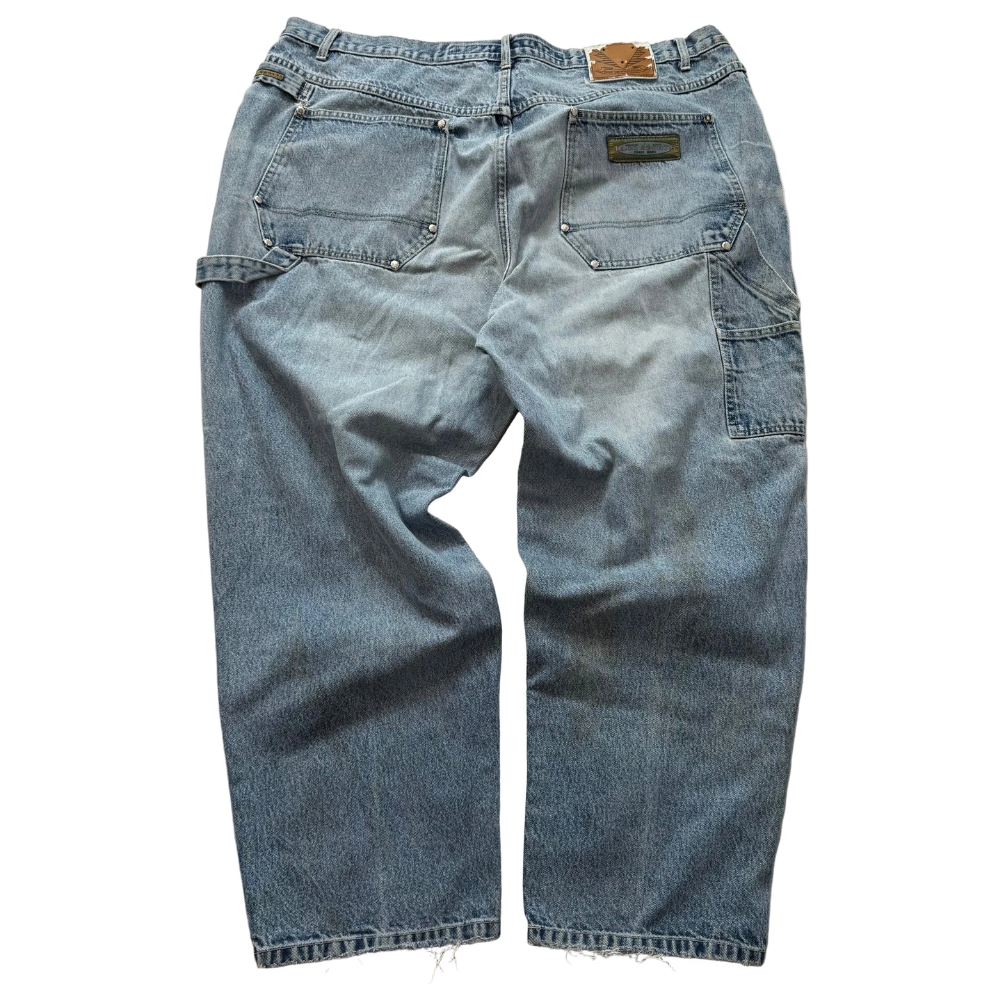 Paco Sports Men's Light Wash Blue Denim Baggy Wide Leg Carpenter Jeans Size 46