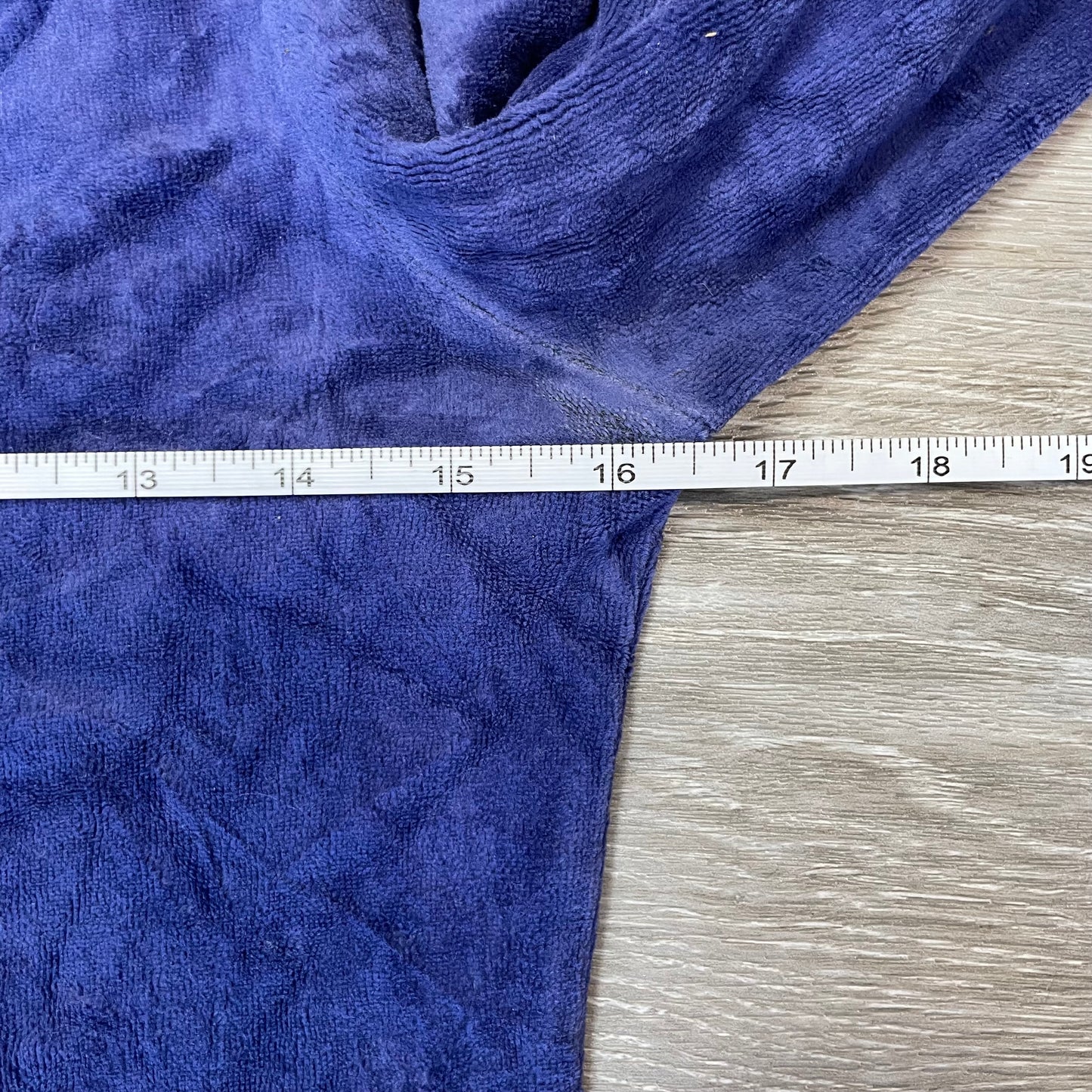 Juicy Couture Women's Indigo Blue Velour Zip-Up Hoodie Drawstring Pocket Size XS