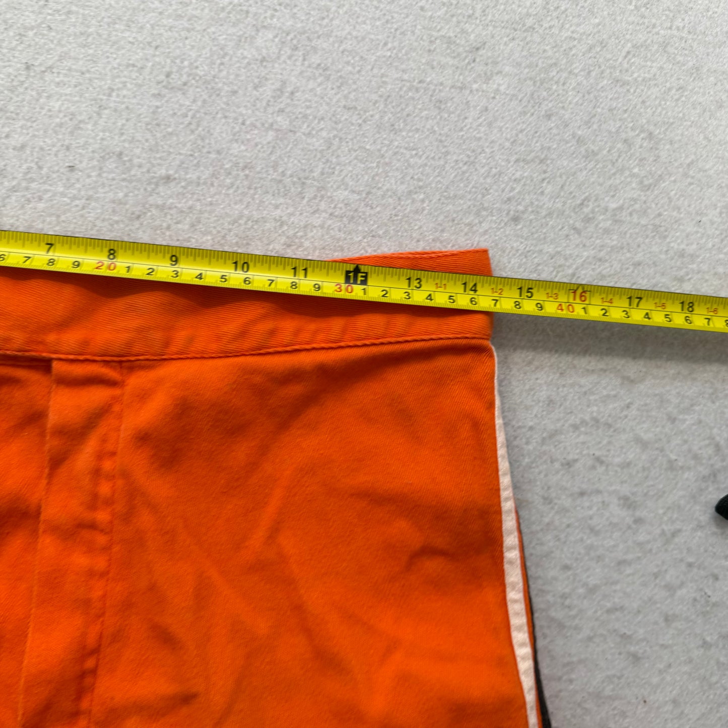 Men's Orange Cotton Blend Racing Style Pants Side Stripe Outdoor Casual Size 30