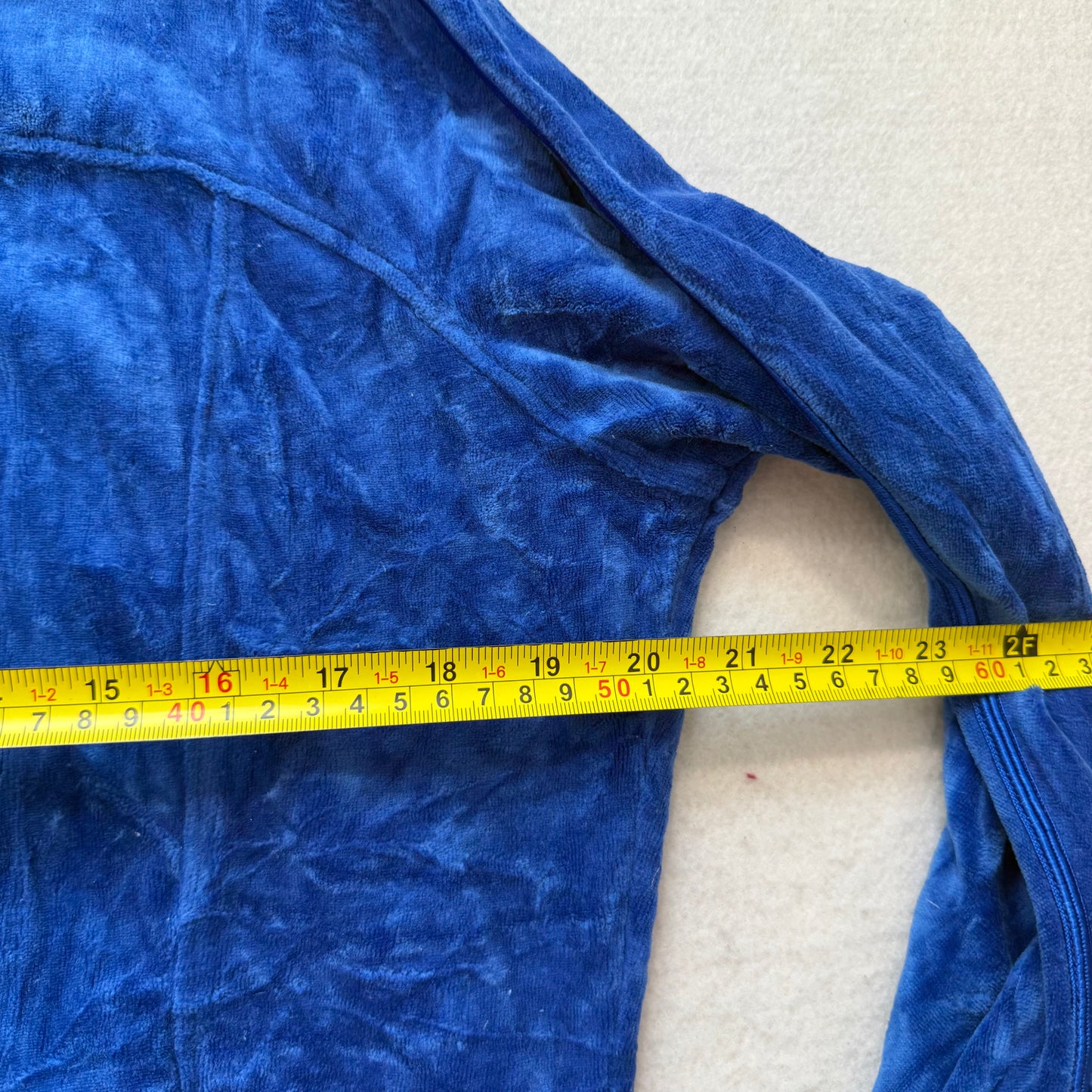 Juicy Couture Women's Royal Blue Velour Full Zip Hoodie Logo Preppy Y2K Size L