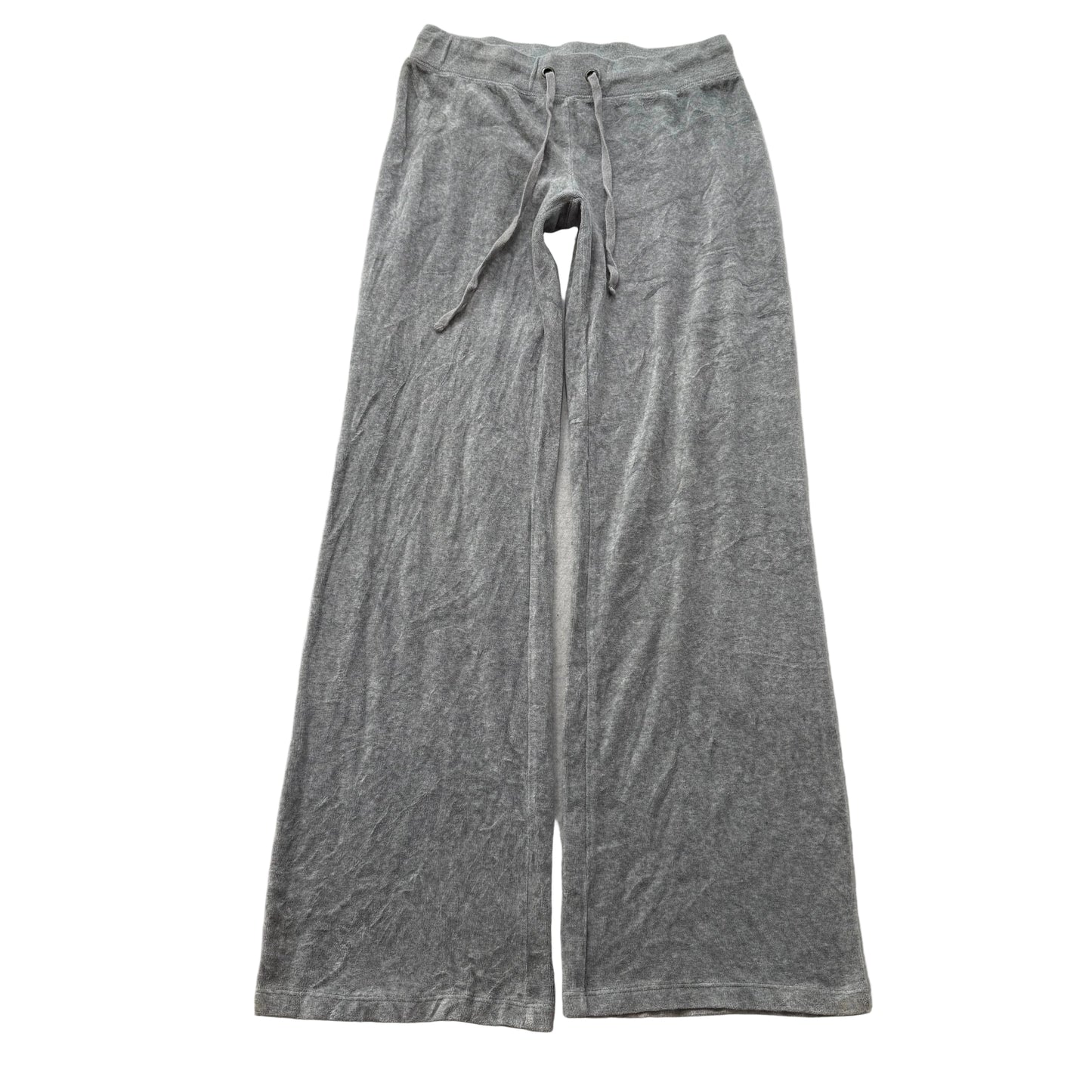 Vintage Juicy Couture Women's Heather Gray Velour Flare Track Pant Preppy Size S