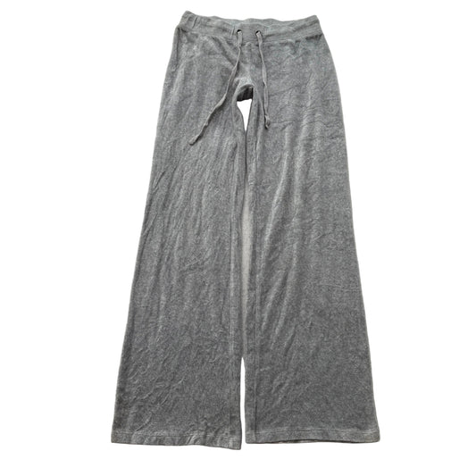 Vintage Juicy Couture Women's Heather Gray Velour Flare Track Pant Preppy Size S