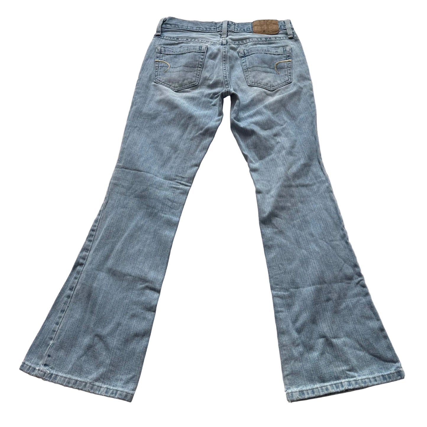 American Eagle Outfitters Womens Blue Light Wash Flare Jeans Classic Y2k Size 10