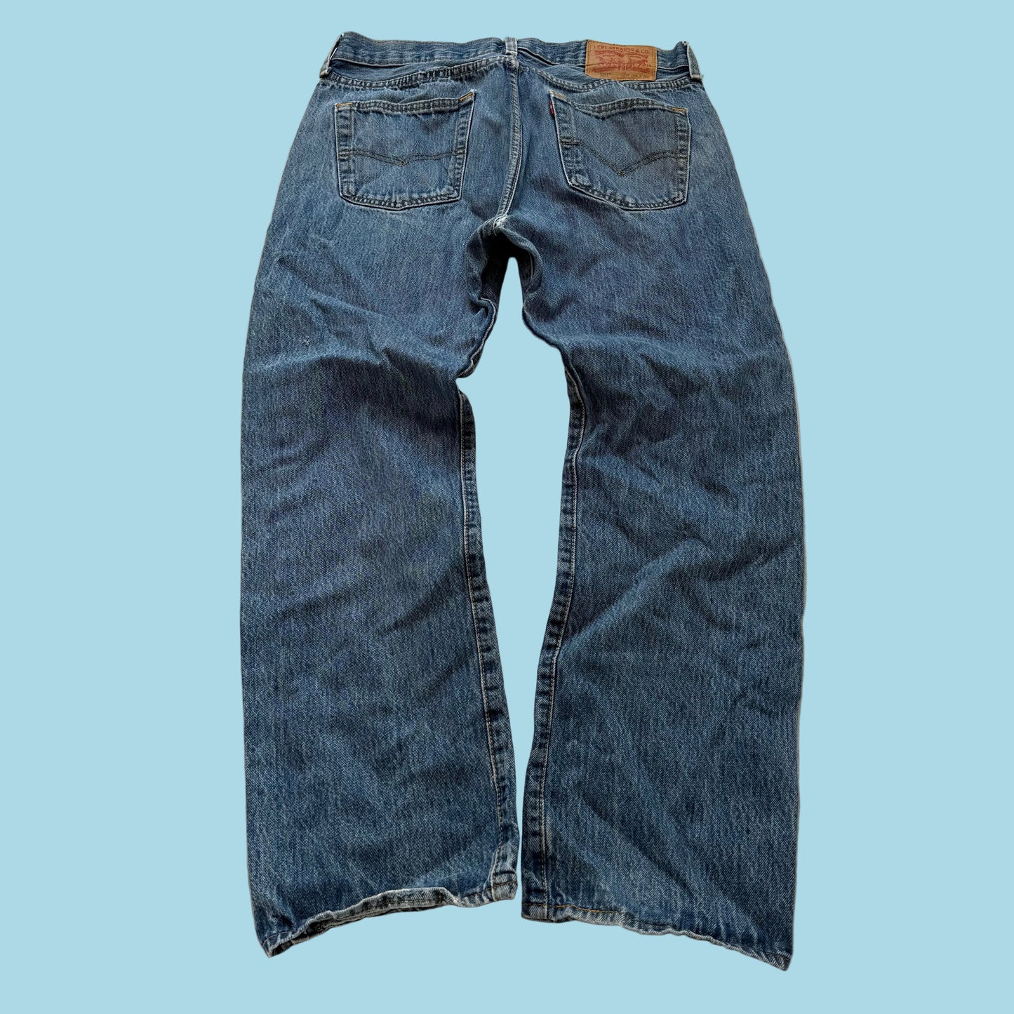 Levi's 501 Classic Original Fit Men's Blue Denim Jeans Button Fly Size 34x30