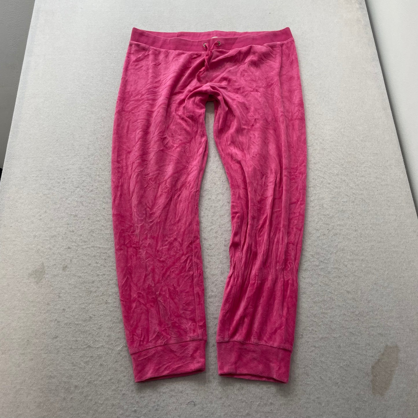 Vintage Juicy Couture Scottie Dogs Women's Hot Pink Velour Tracksuit Set Size L