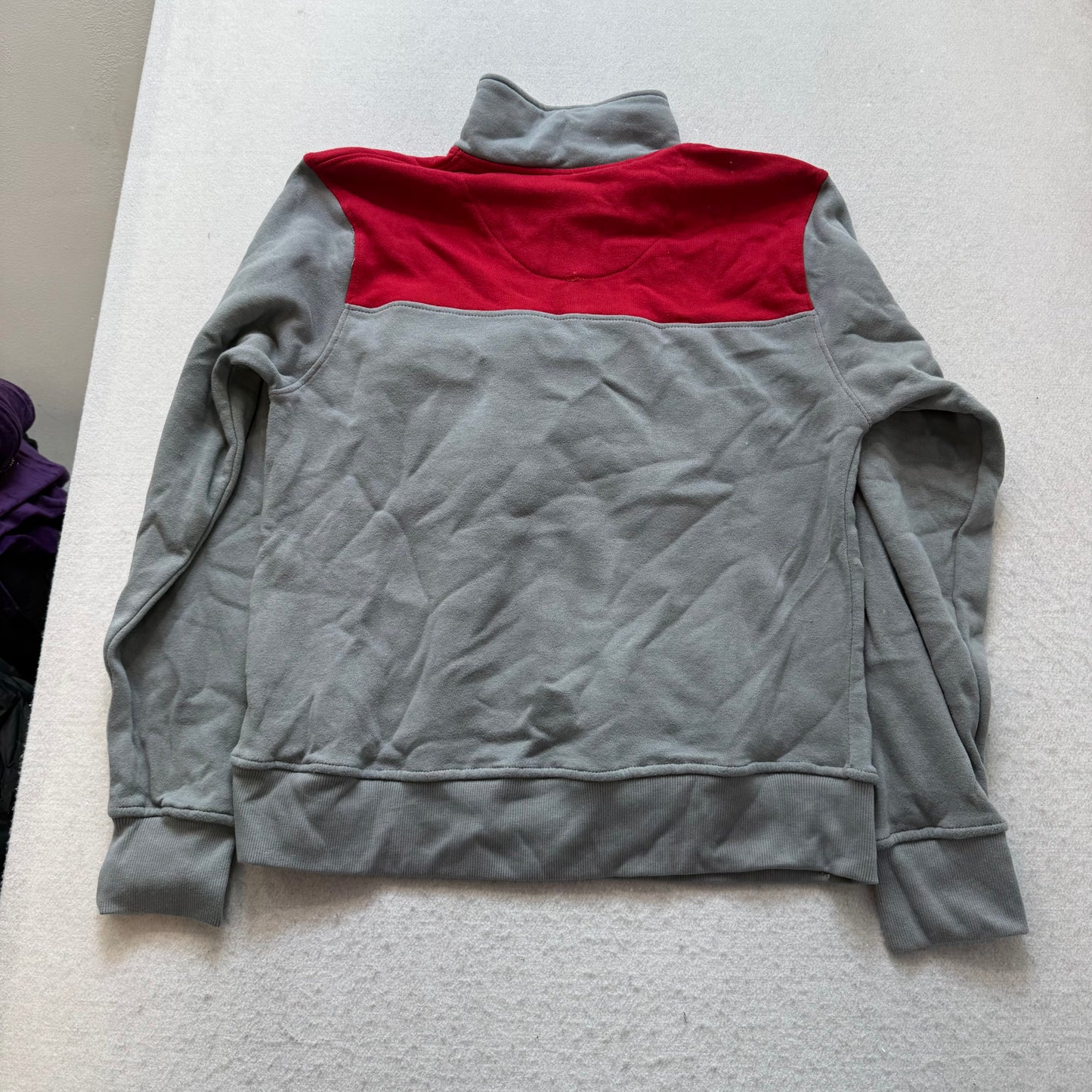 Pressbox Washington State University Women's Gray Red 1/4-Zip Sweatshirt Size S