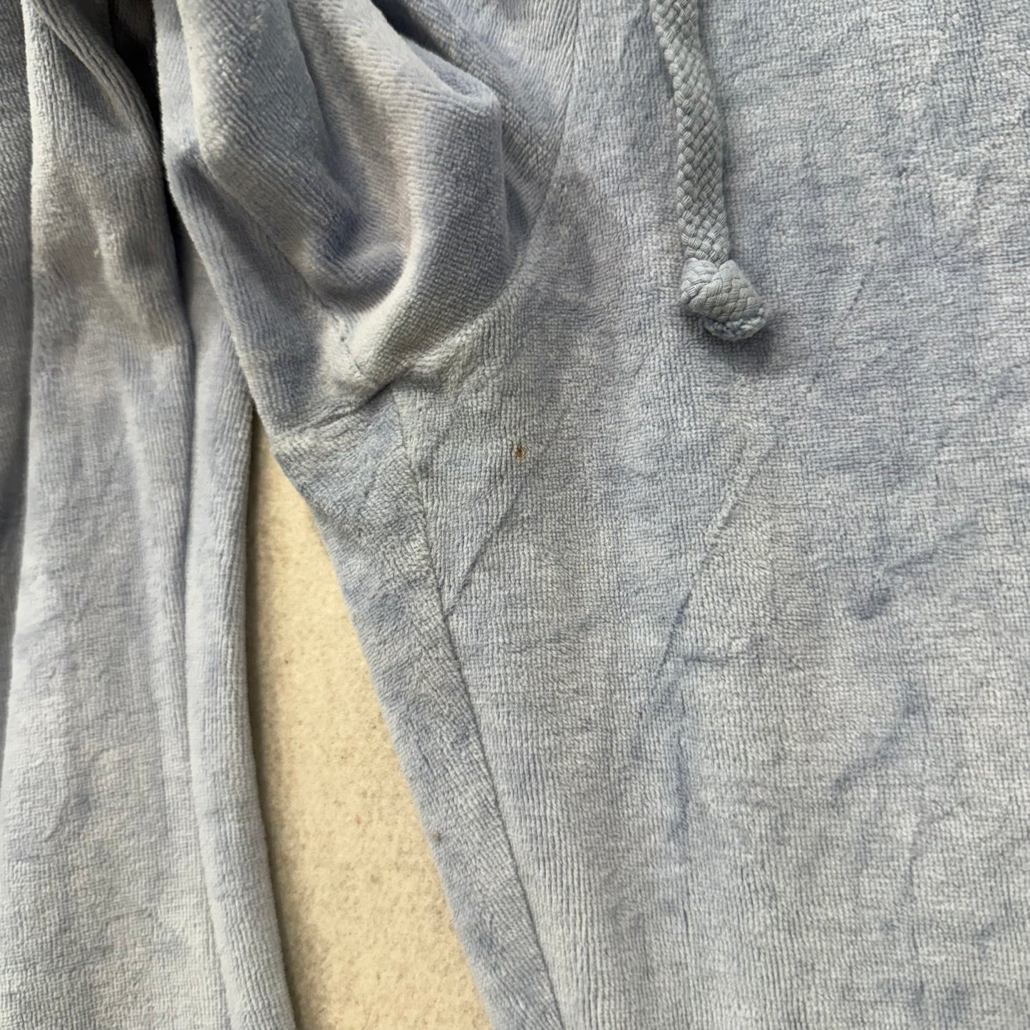 Juicy Couture Women's Powder Blue Velour Flared Track Pant Bell Bottom Size XL