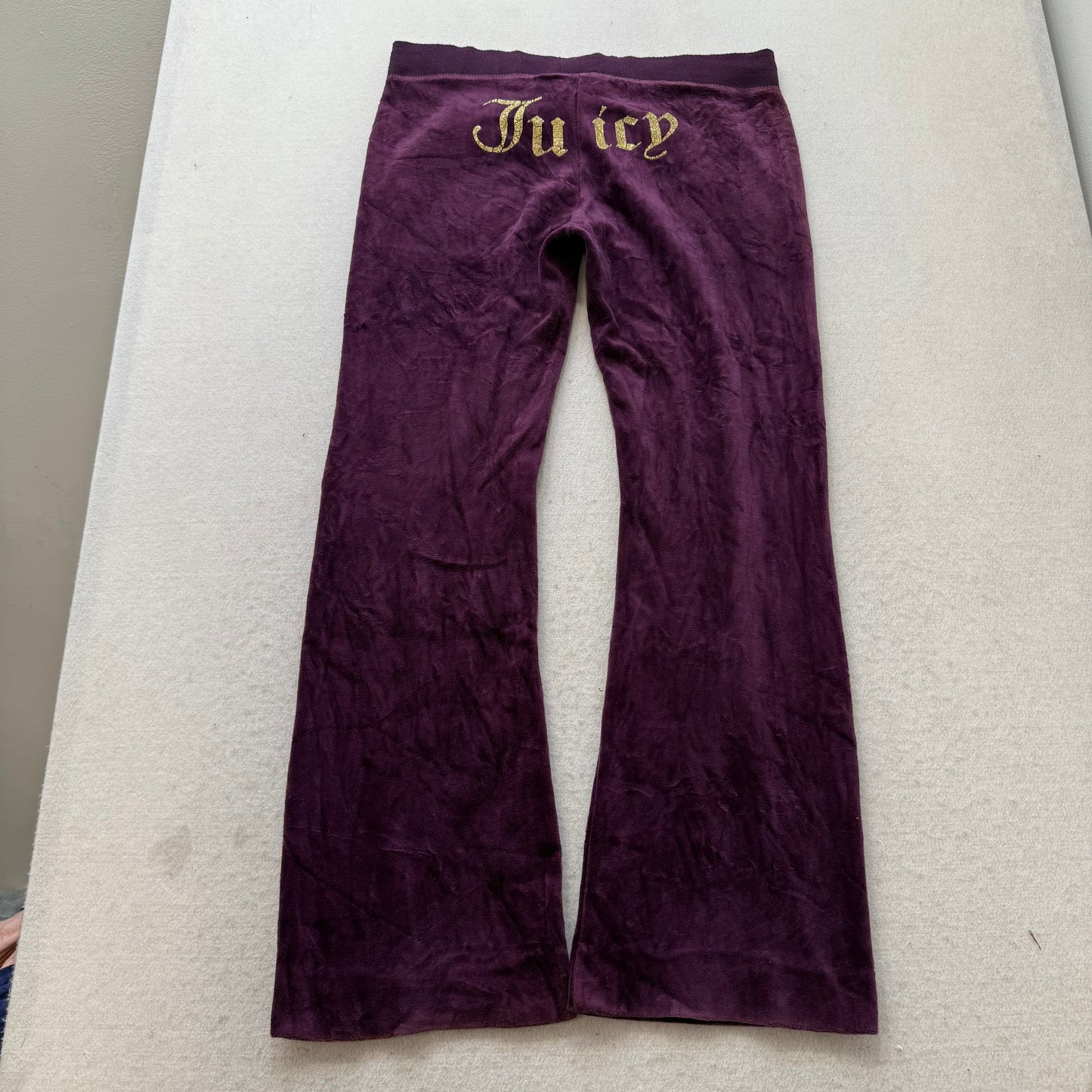 Juicy Couture Women's Deep Purple Zip-Up Hoodie & Pants Tracksuit Set Size L