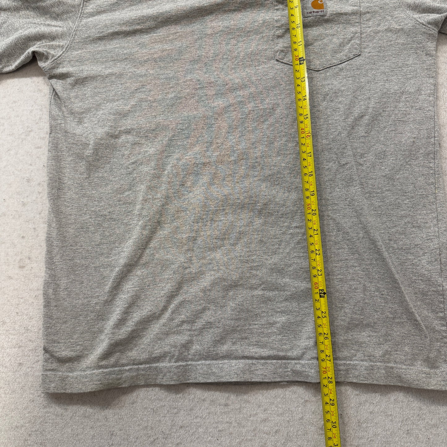 Carhartt Original Fit Men's Grey Cotton Blend T-Shirt Short Sleeve Pocket Size M