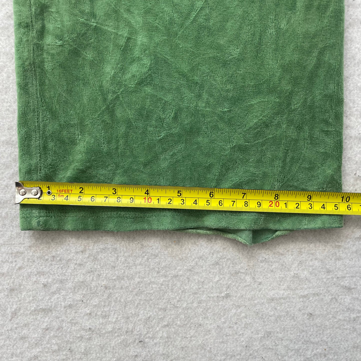 Juicy Couture Womens Green Velour Flared Track Pant Drawstring Loungewear Size M