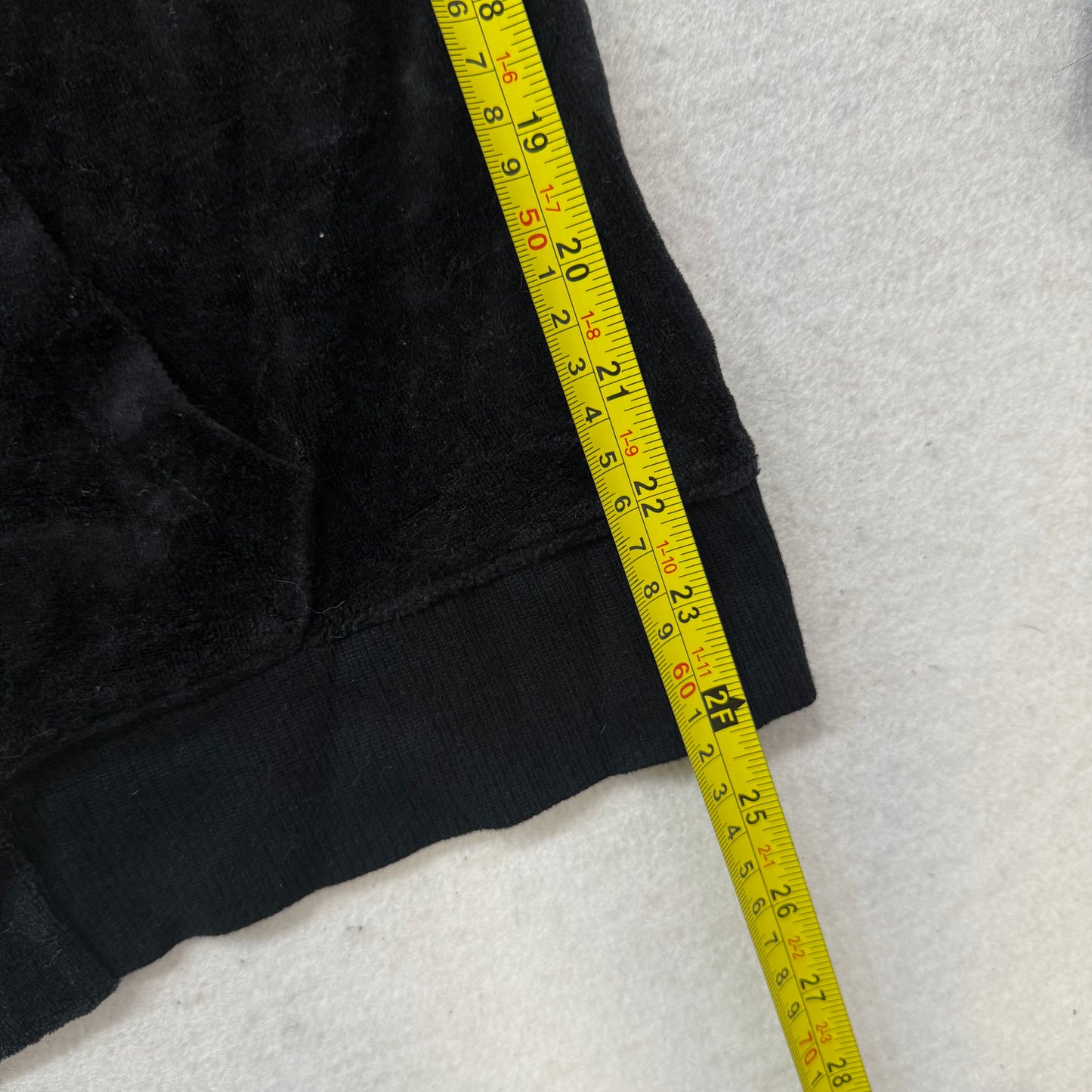 Vintage True Religion Womens Black Velour Zip Up Hoodie Buddha Rhinestone Size L