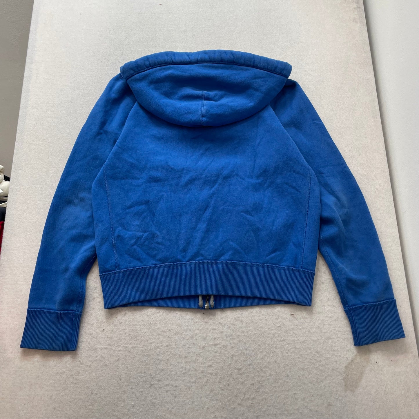 Abercrombie & Fitch 92 Mens Cobalt Blue Fleece Zip-Up Hoodie Drawstring Size 2XL