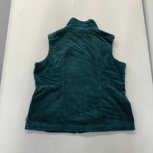 Woolrich Women’s Dark Teal Corduroy Quilted Full Zip Vest Size XL