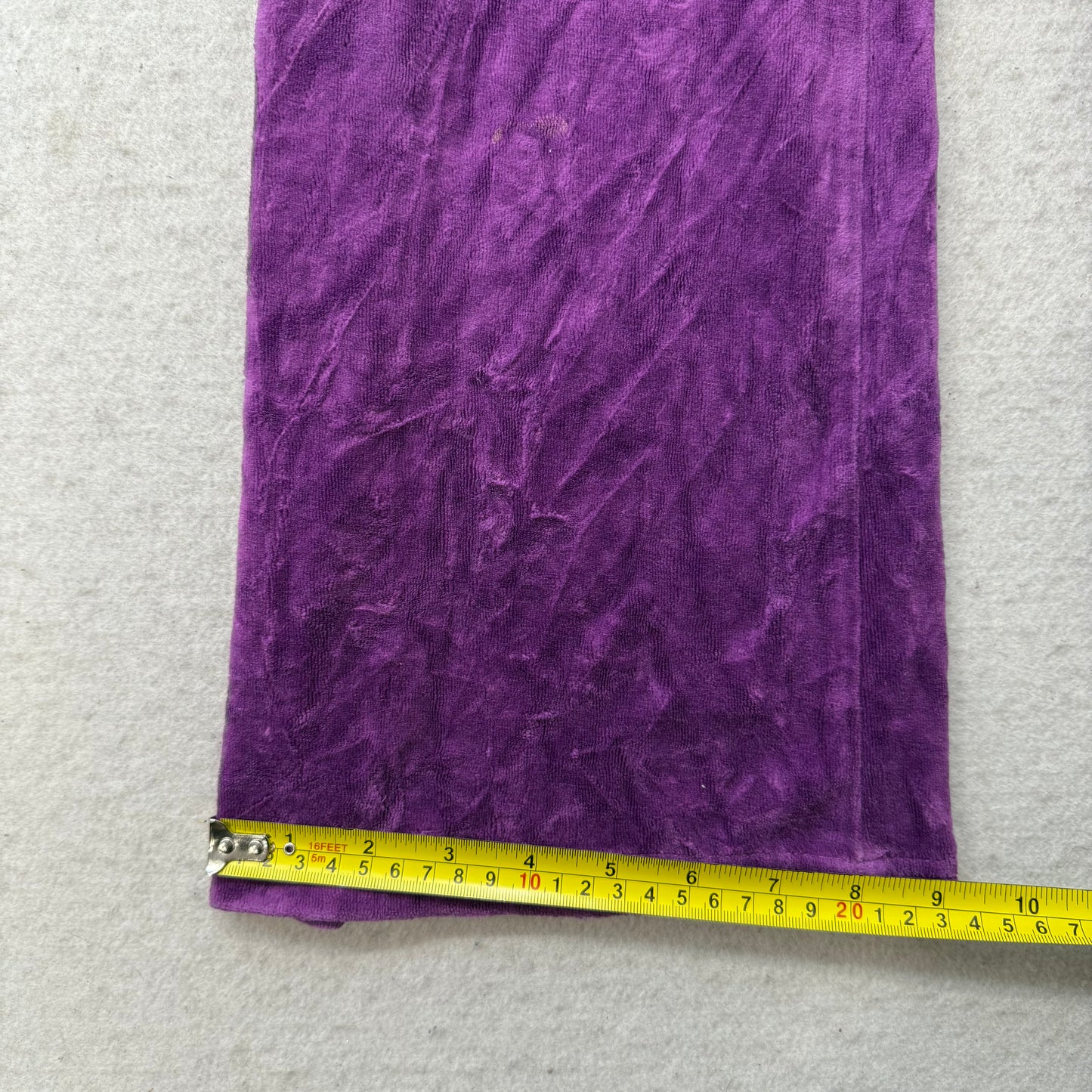 Bebe Women's Grape Purple Velour Flared Track Pant Loungewear Logo Y2K Size M