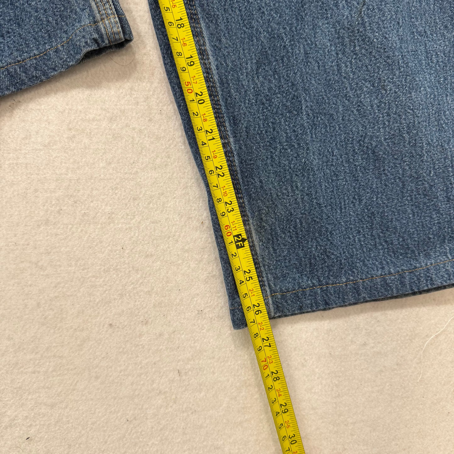 Carhartt Blue Denim Carpenter Dungaree Fit Jeans Utility Pockets Size 40x30