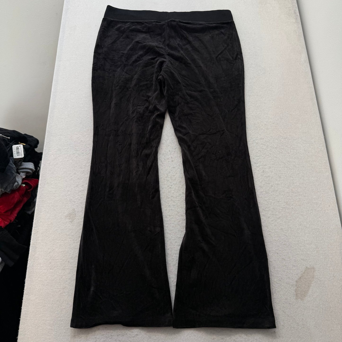 Vtg Juicy Couture Women's Black Velour Tracksuit Set Jacket & Pant Y2k Size L/XL