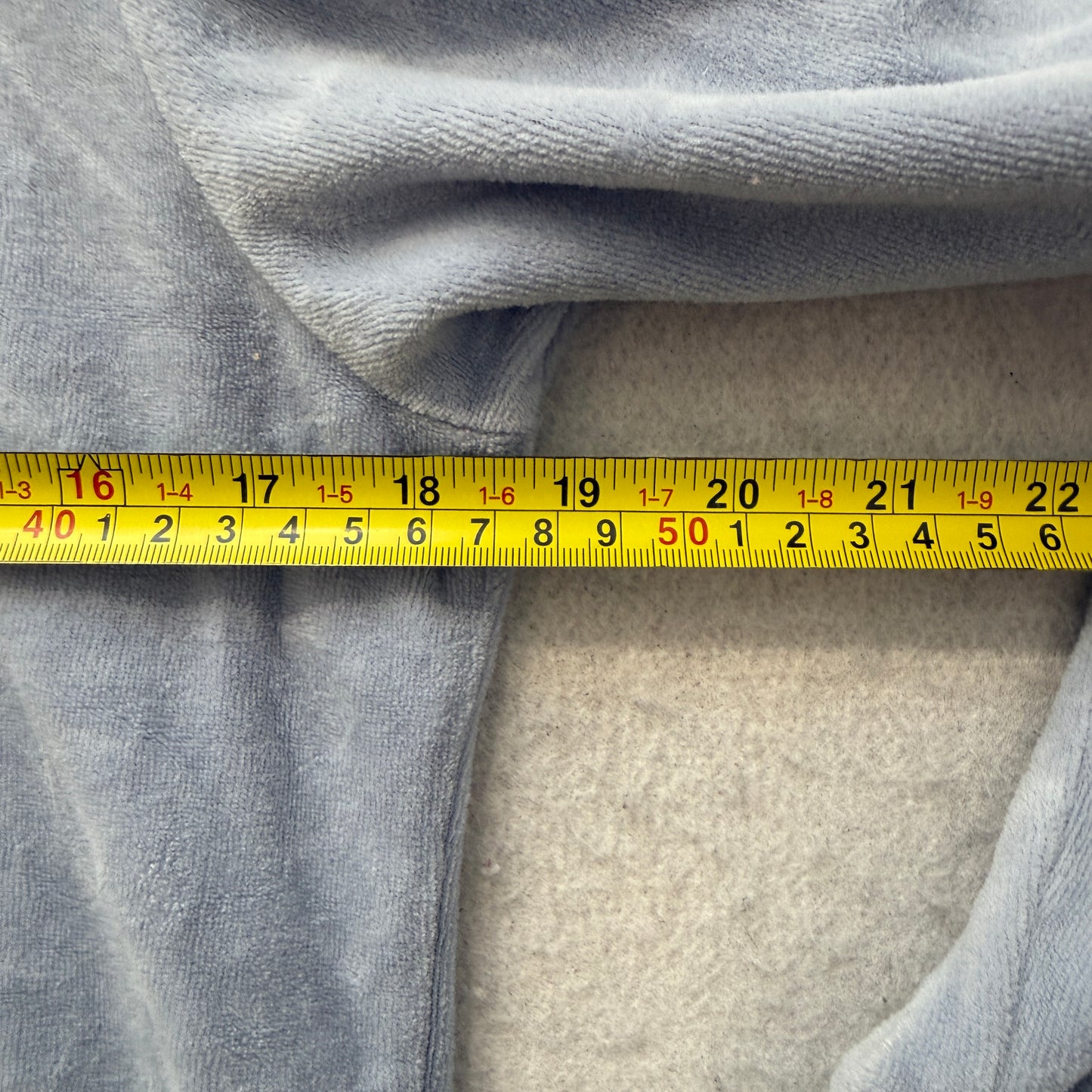 Juicy Couture Women Light Blue Velour Zip-Up Hoodie Pocket Butterfly Graphic - M