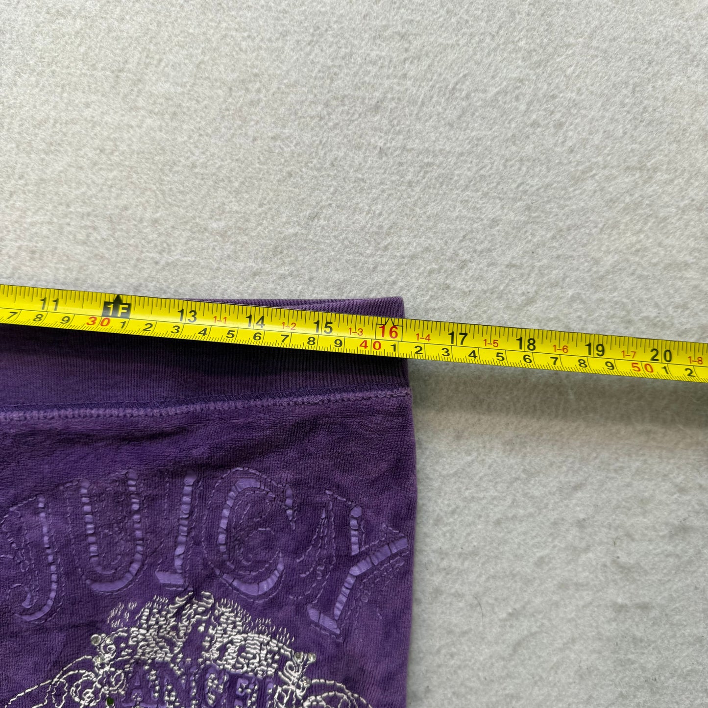 Juicy Couture Women's Amethyst Velour Flared Track Pant Loungewear Logo Size XL