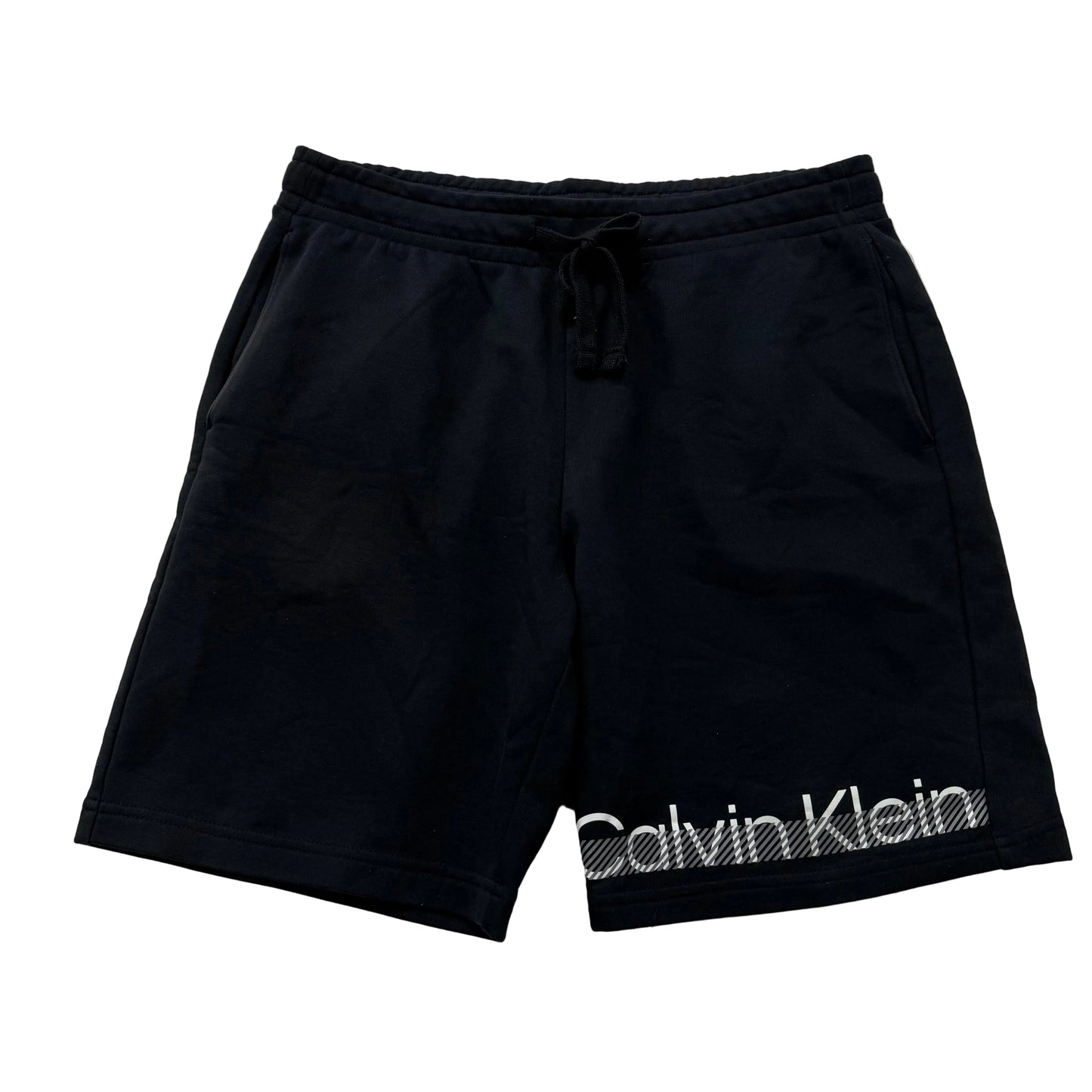 Calvin Klein Men's Black Performance Sweat Shorts Drawstring Sportswear Size M