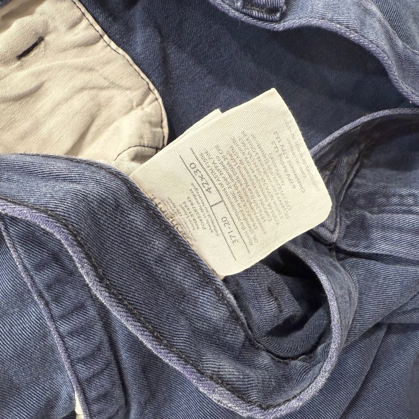 Carhartt Navy Blue Work Pants Straight Leg Utility Pockets Stained Size 42x30