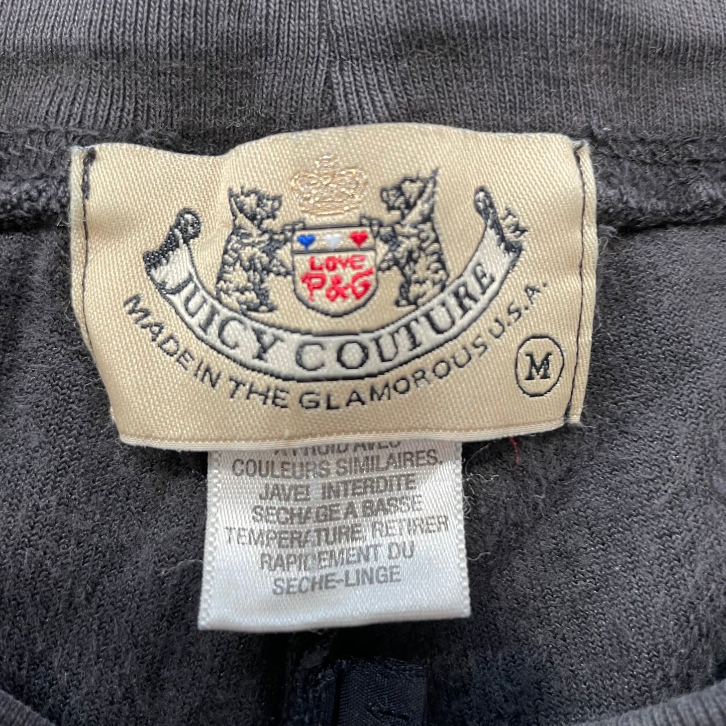 2003 Vintage Juicy Couture Women's Black Velour Cargo Flared Pant Pockets Size M