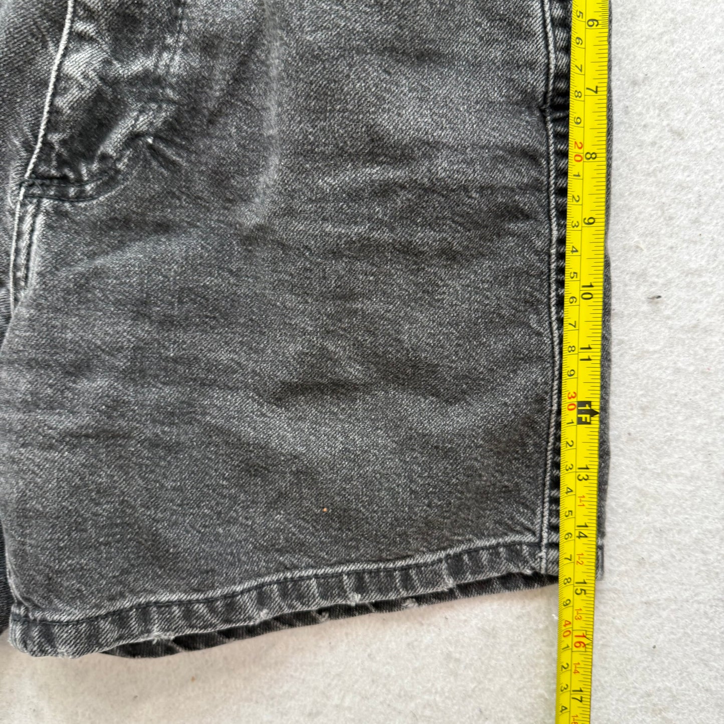 Authentic Denim by TRF Women's Black Washed Denim Short High Rise Casual Size 24