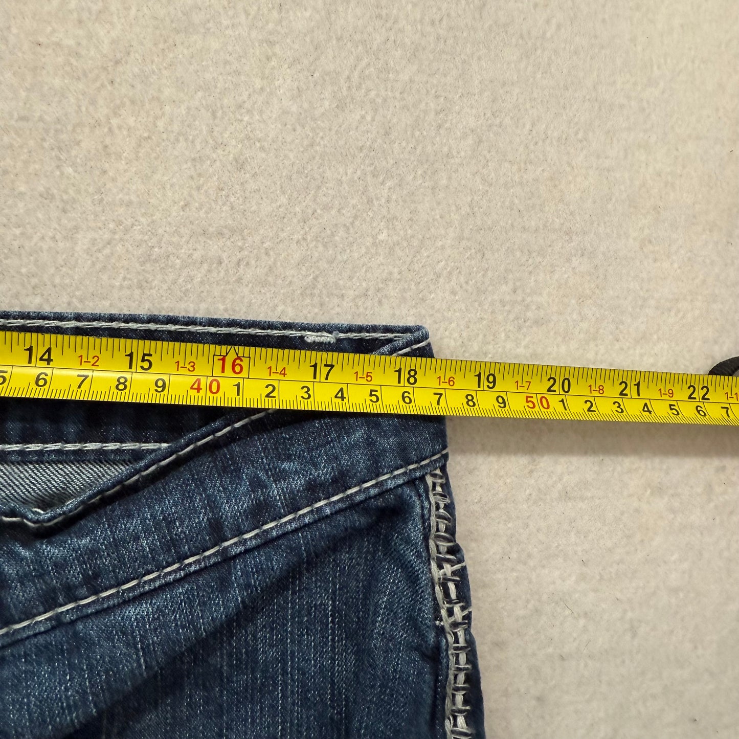 BKE Tyler Men's Dark Indigo Denim Bootleg Jeans Signature Pockets Y2K Size 36R