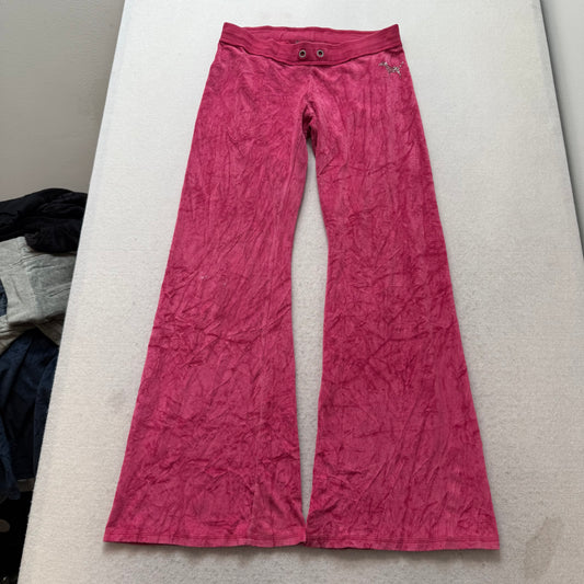 Victoria's Secret PINK Women's Pink Velour Flared Track Pants Loungewear Size M