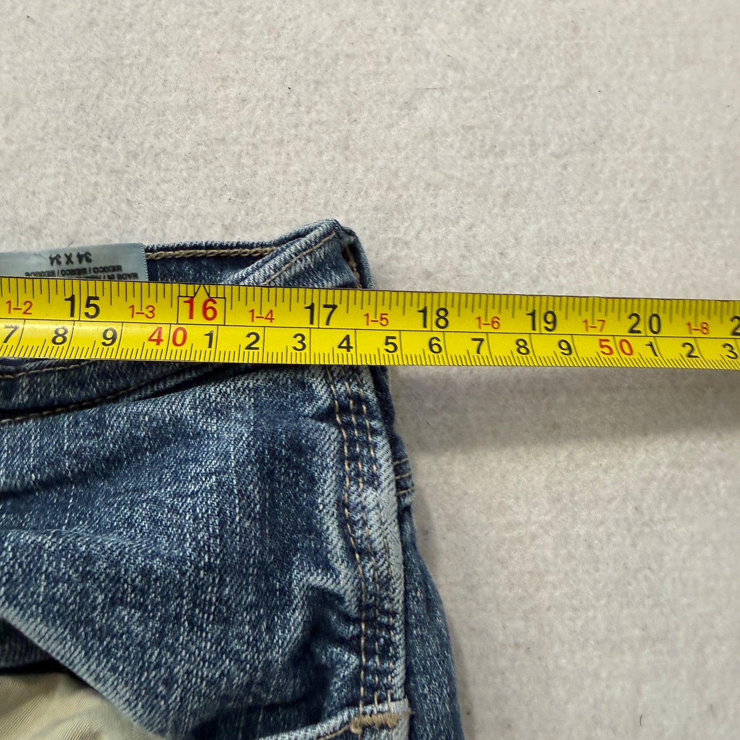 Genuine Dickies Men's Blue Straight Fit Carpenter Denim Jeans Pockets Size 34x34