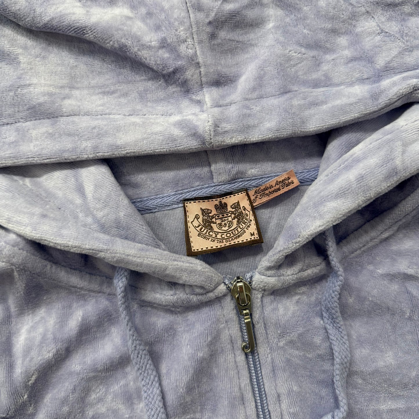 Juicy Couture Women's Lavender Velour Zip Up Hoodie Loungewear Preppy Y2K Size M