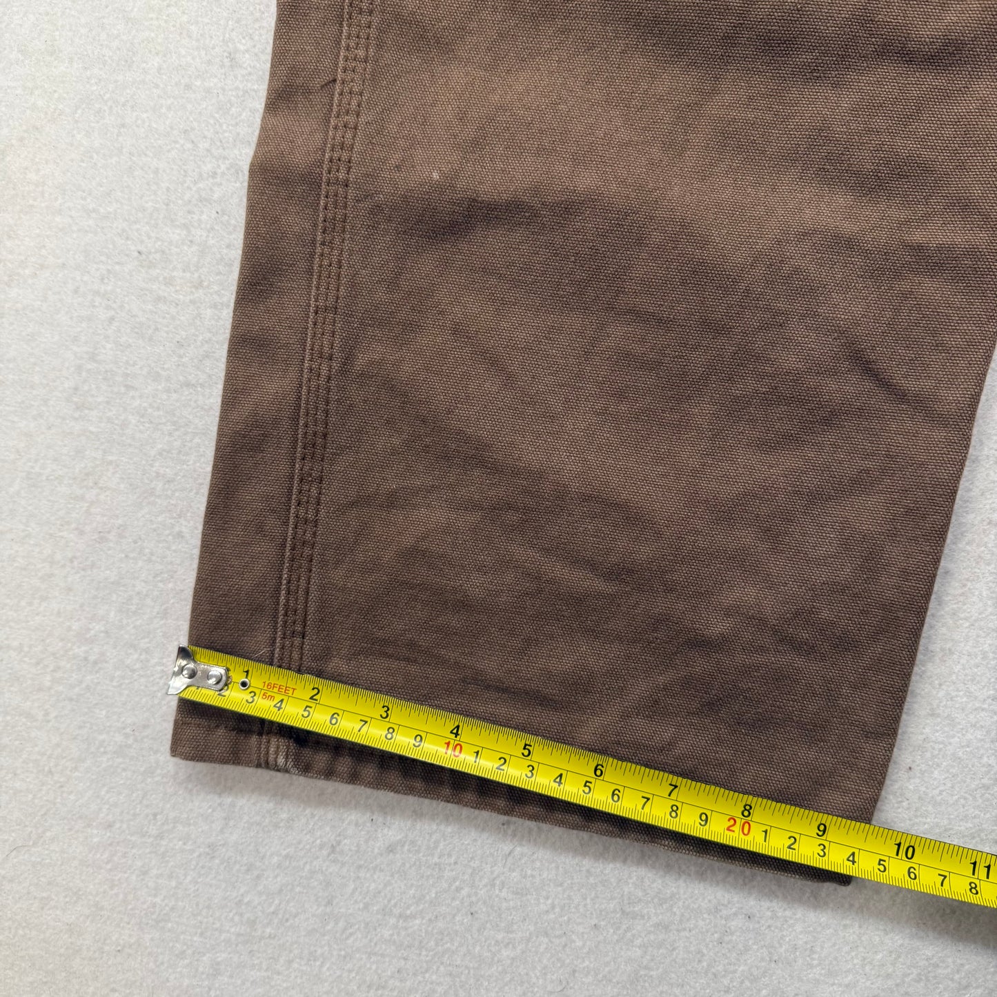 Dickies Men's Brown Cotton Wide Leg Baggy Carpenter Pants Hammer Loop Size 40
