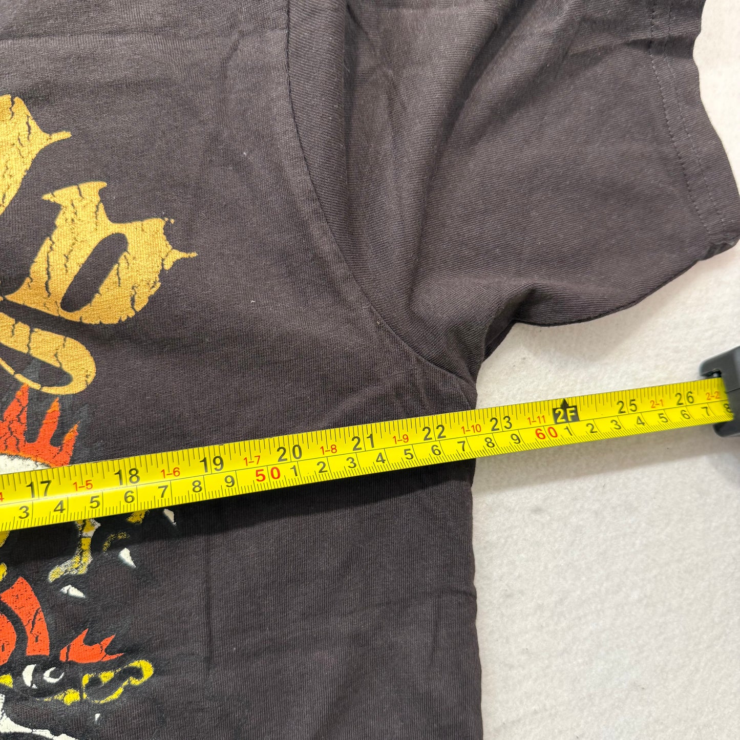 ED HARDY "Dragon Skull" Dark Brown Graphic T-Shirt Size L
