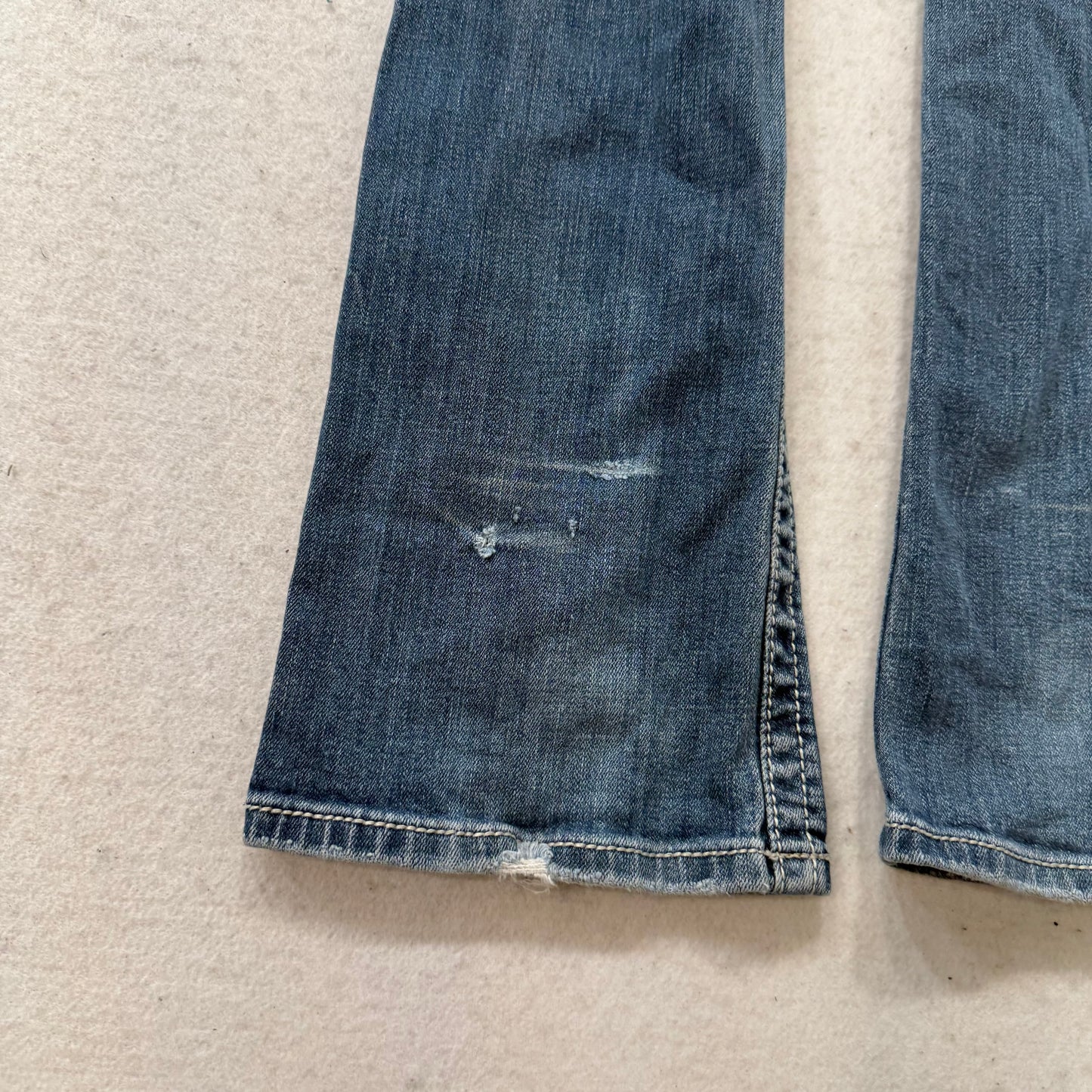 Miss Me Women's Blue Denim Bootcut Jeans Sequin Embellished Back Pocket Size 26