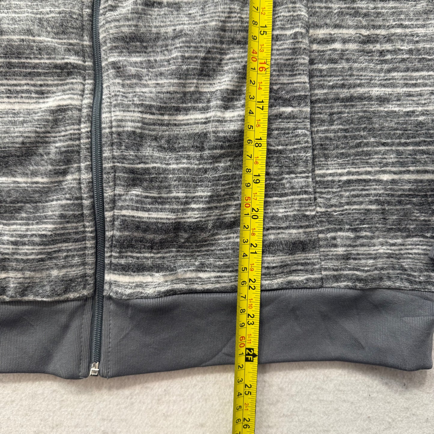 Juicy Couture Women's Gray Space-Dye Velour Track Jacket Casual Y2k Size XL