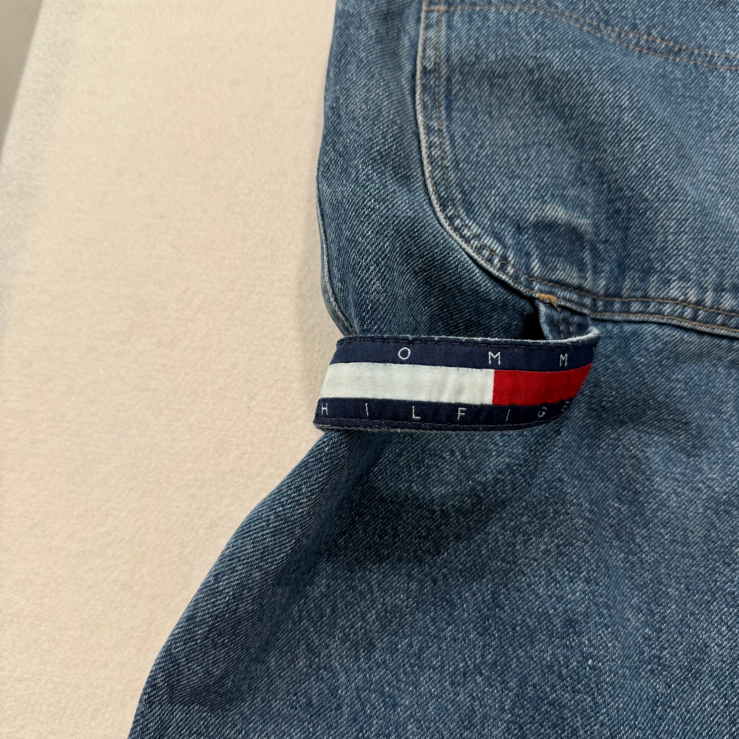 Tommy Hilfiger Men's Blue Baggy Carpenter Jeans Workwear Tool Pockets Waist 38