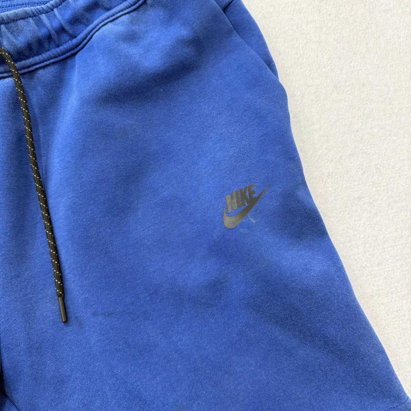 Nike Mens Cobalt Blue Tech Fleece Shorts Drawstring Sportswear Zip Pocket Size M