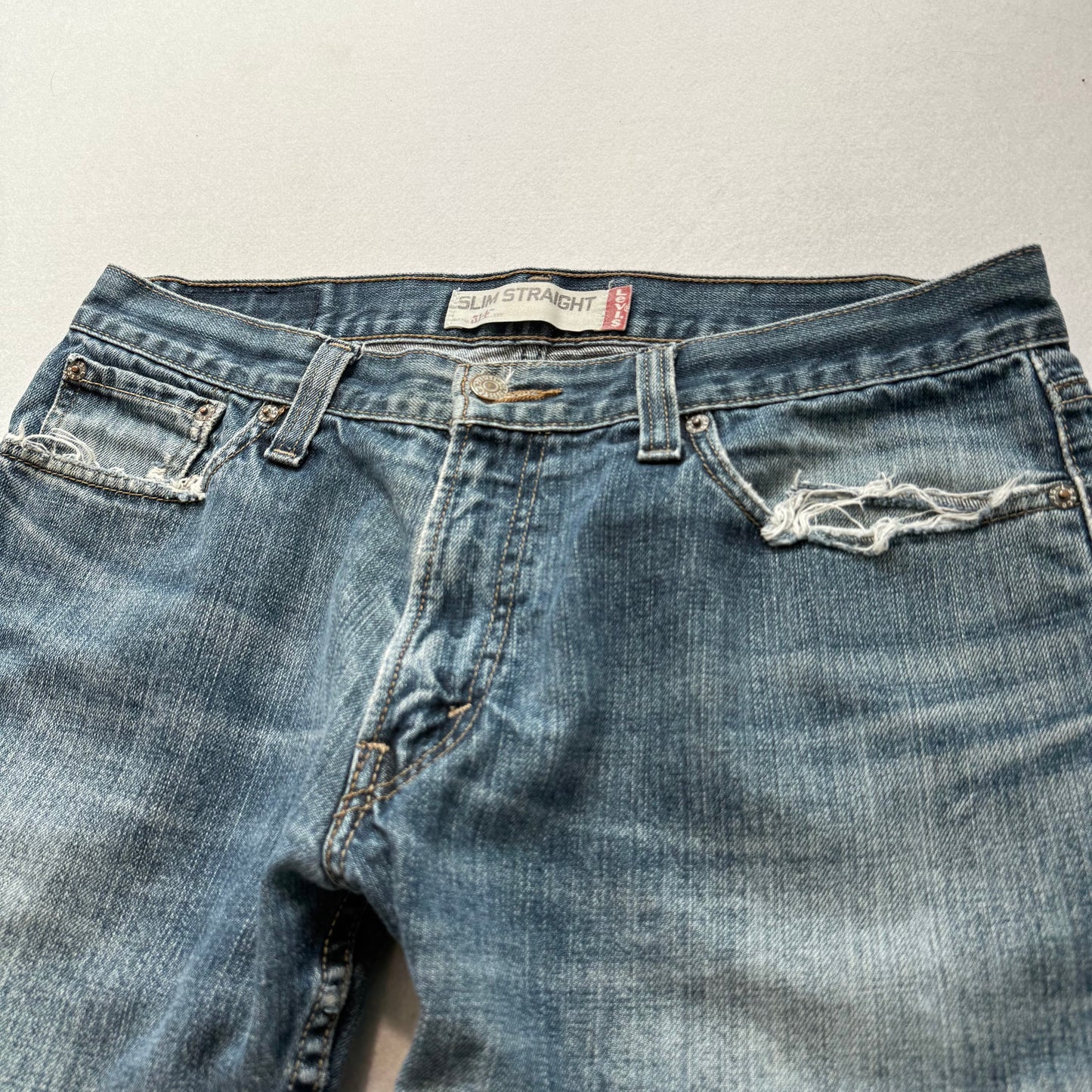 Levi's Strauss & Co. 514 Men's Medium Blue Denim Slim Straight Leg Jeans Size 34
