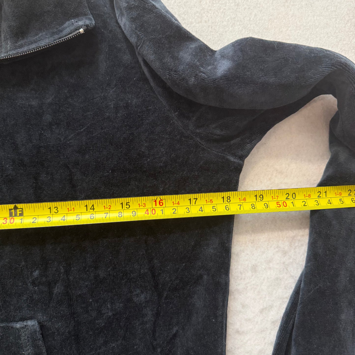 Vintage Juicy Couture Womens Navy Blue Velour Zip Up Track Jacket Classic Size S