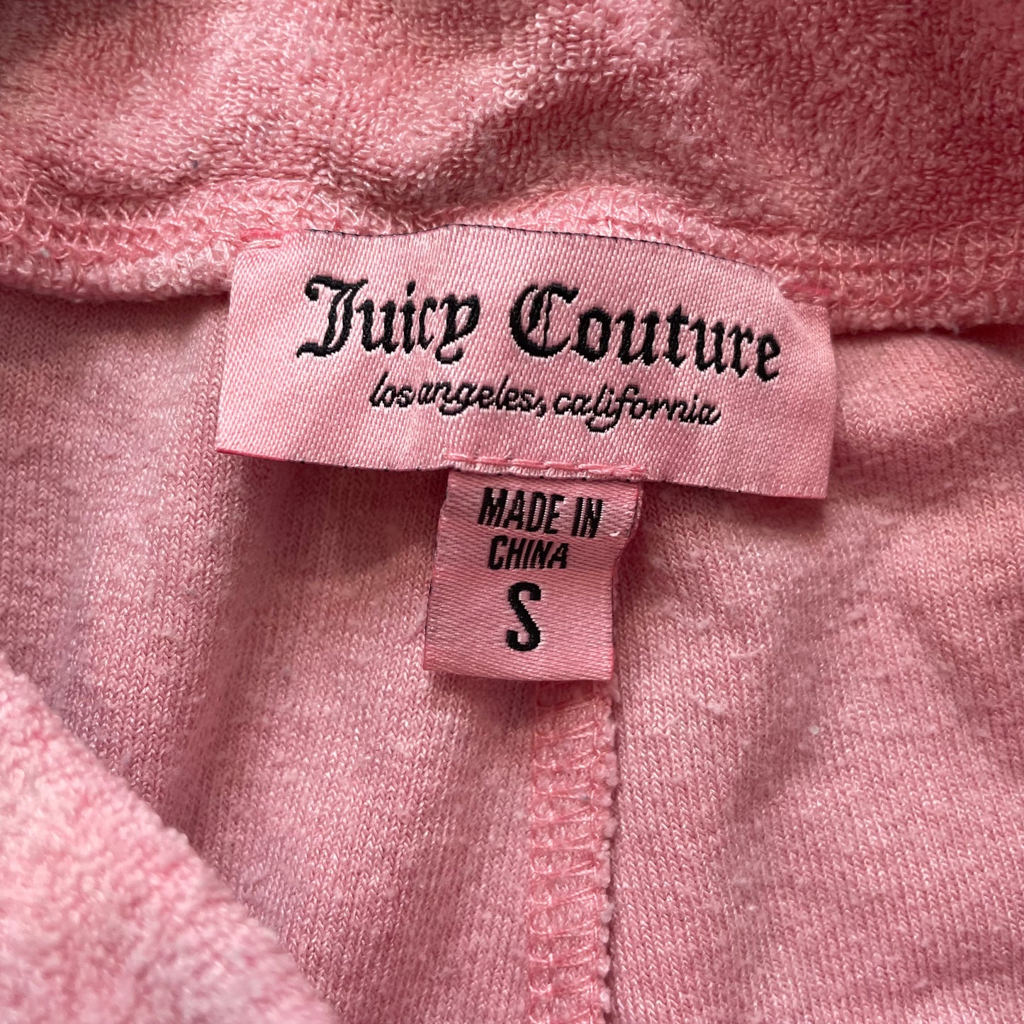 Juicy Couture Women's Pink Terry Cloth Mini Shorts Elastic Waist Beach Size S