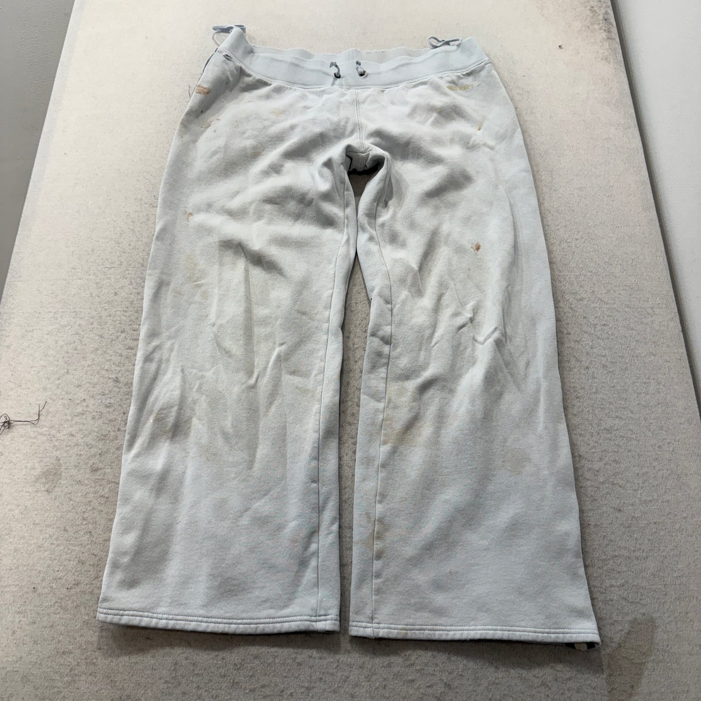 Old Navy Women's Light Gray Fleece Flared Leg Sweatpants Side Striped Y2K Size L