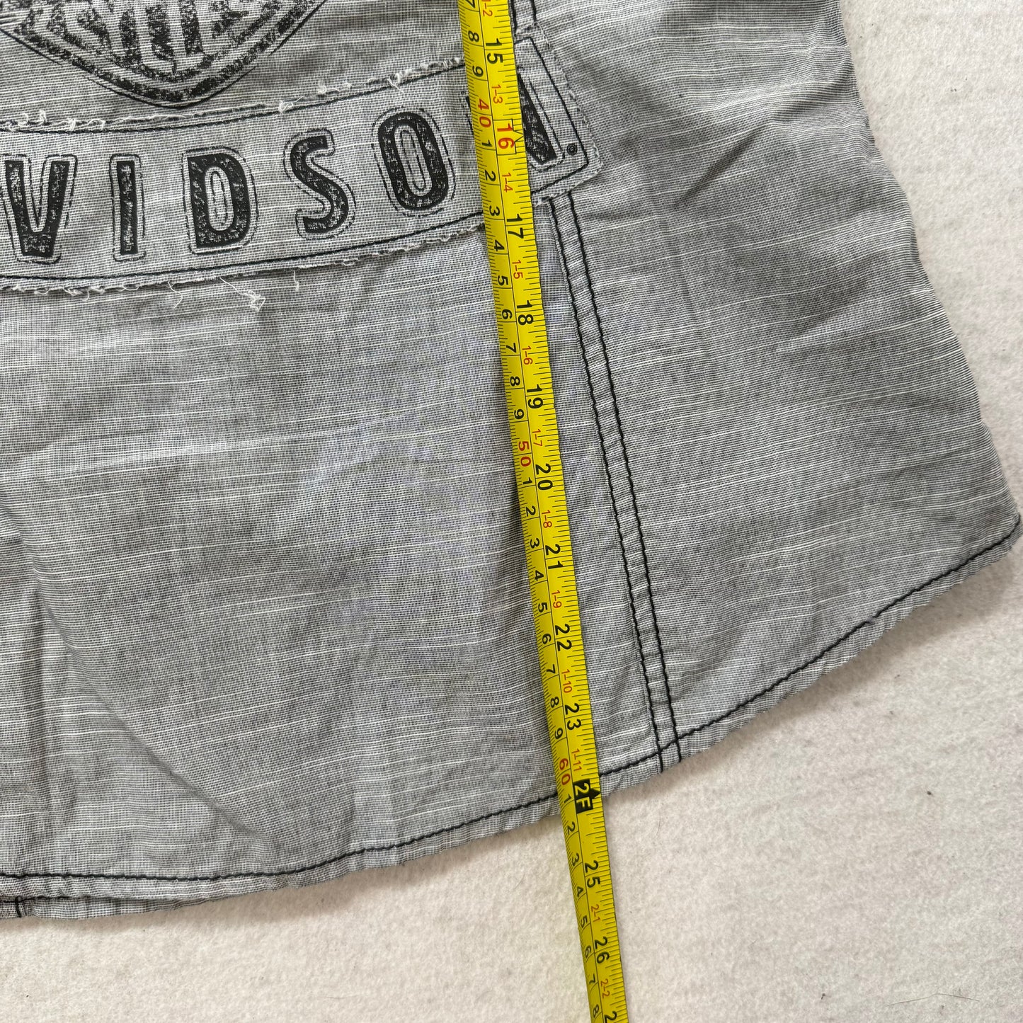 Harley-Davidson Women's Gray Eagle Snap Button Down Shirt Sleeveless Size S